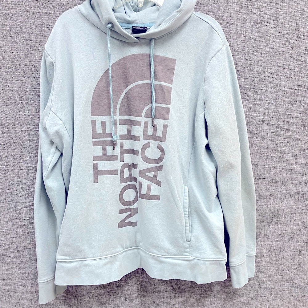 North Face sweatshirt.